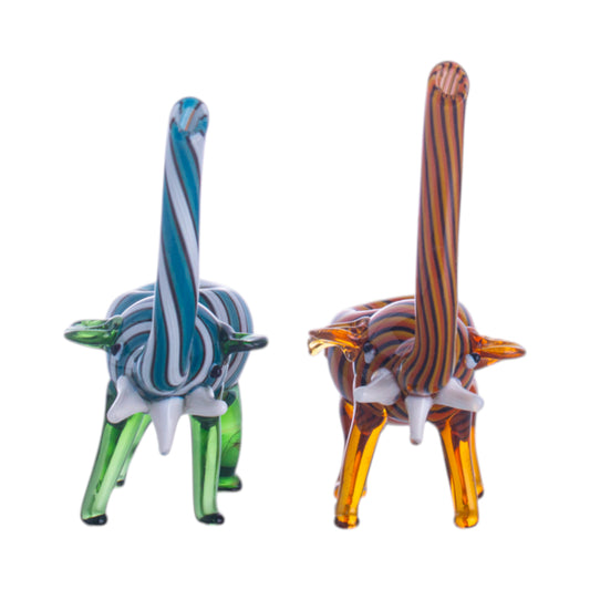 Hand-Painted Glass Animal Figurine, YD3417（Random Color）