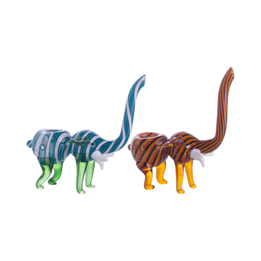 Hand-Painted Glass Animal Figurine, YD3417（Random Color）