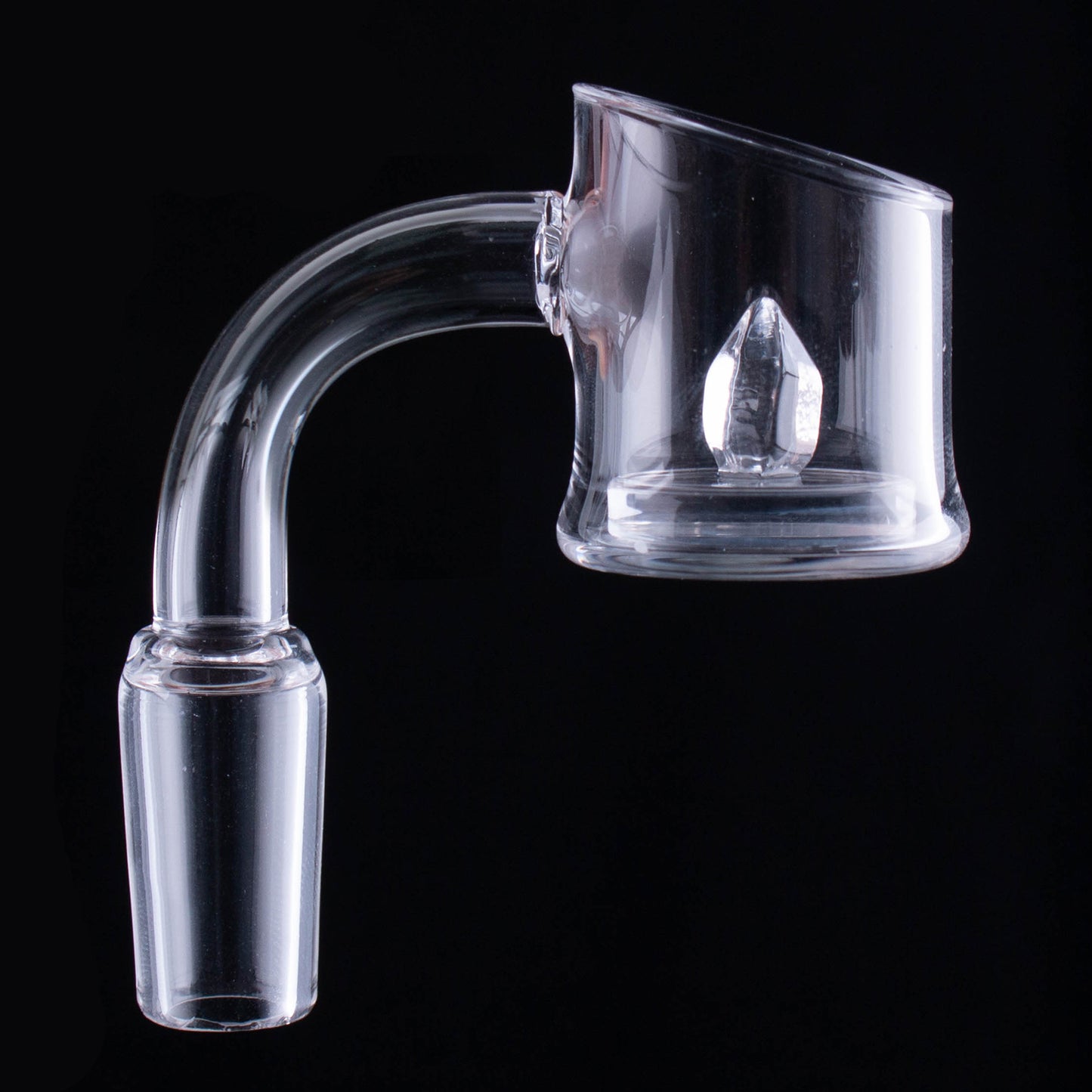 25mm Bevel Quartz Banger - 2mm Wall Clear Flat Edge D25383