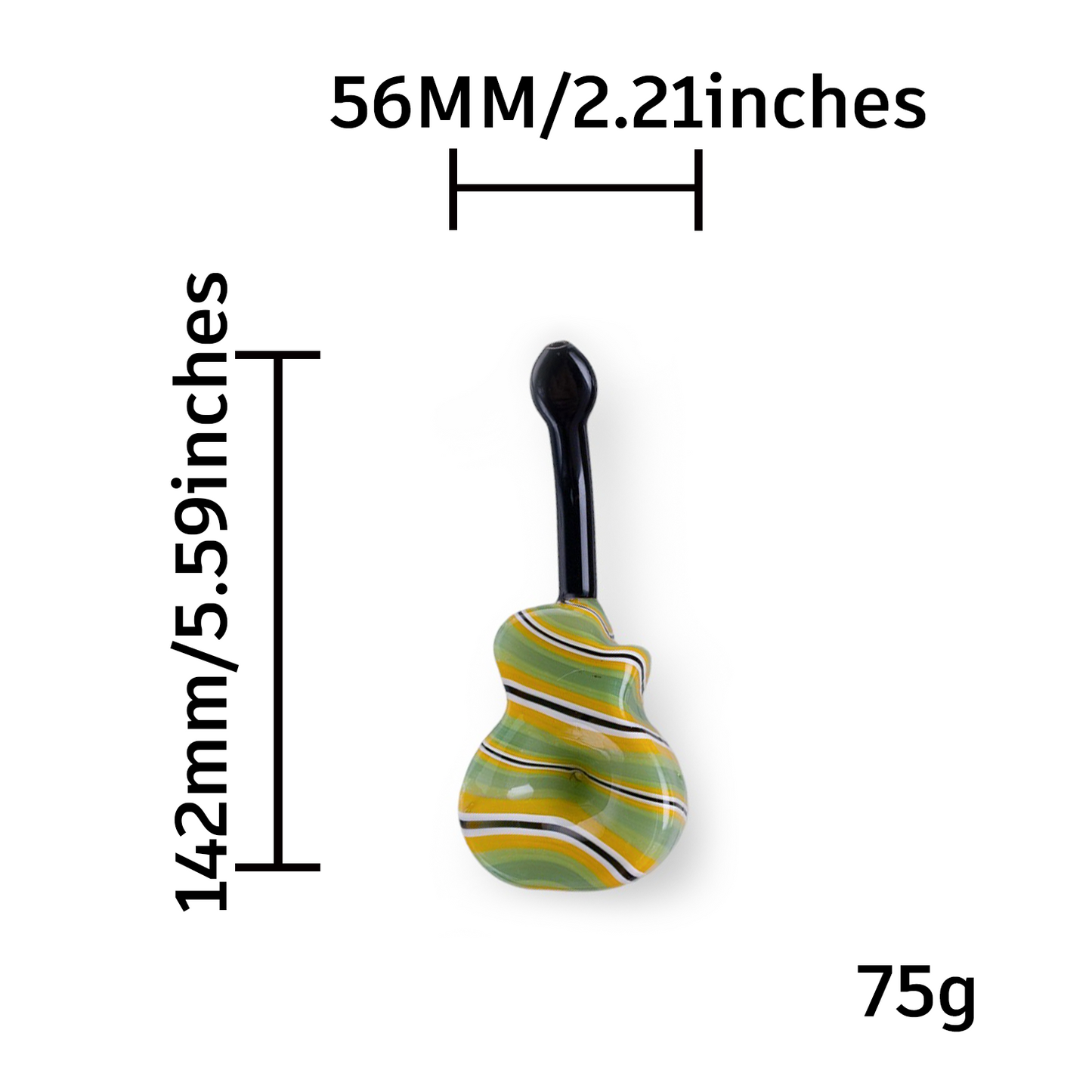 Glass Violin Tobacco Pipe - 150mm Hand Pipe PZ4837 （Random Color）