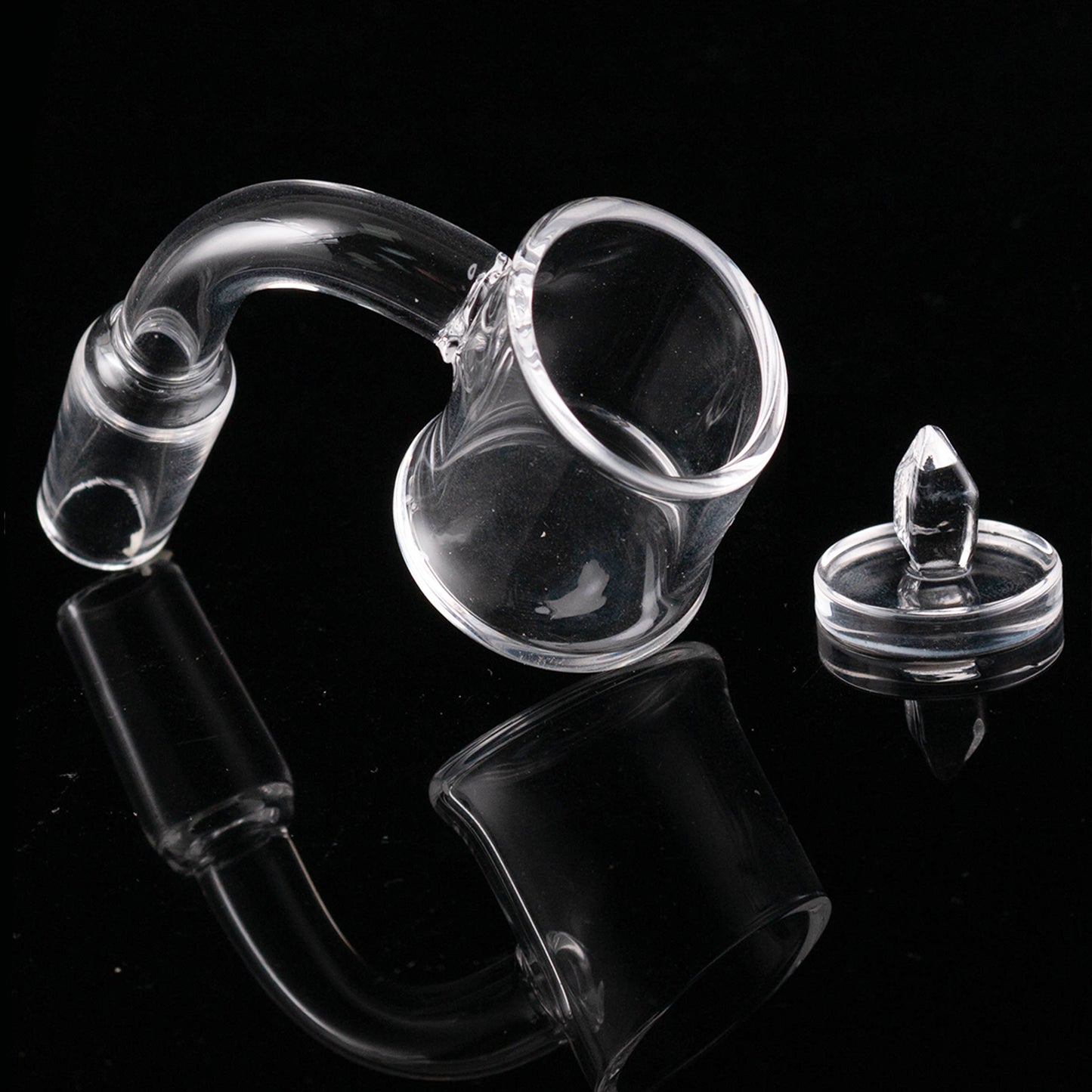 25mm Bevel Quartz Banger - 2mm Wall Clear Flat Edge D25383