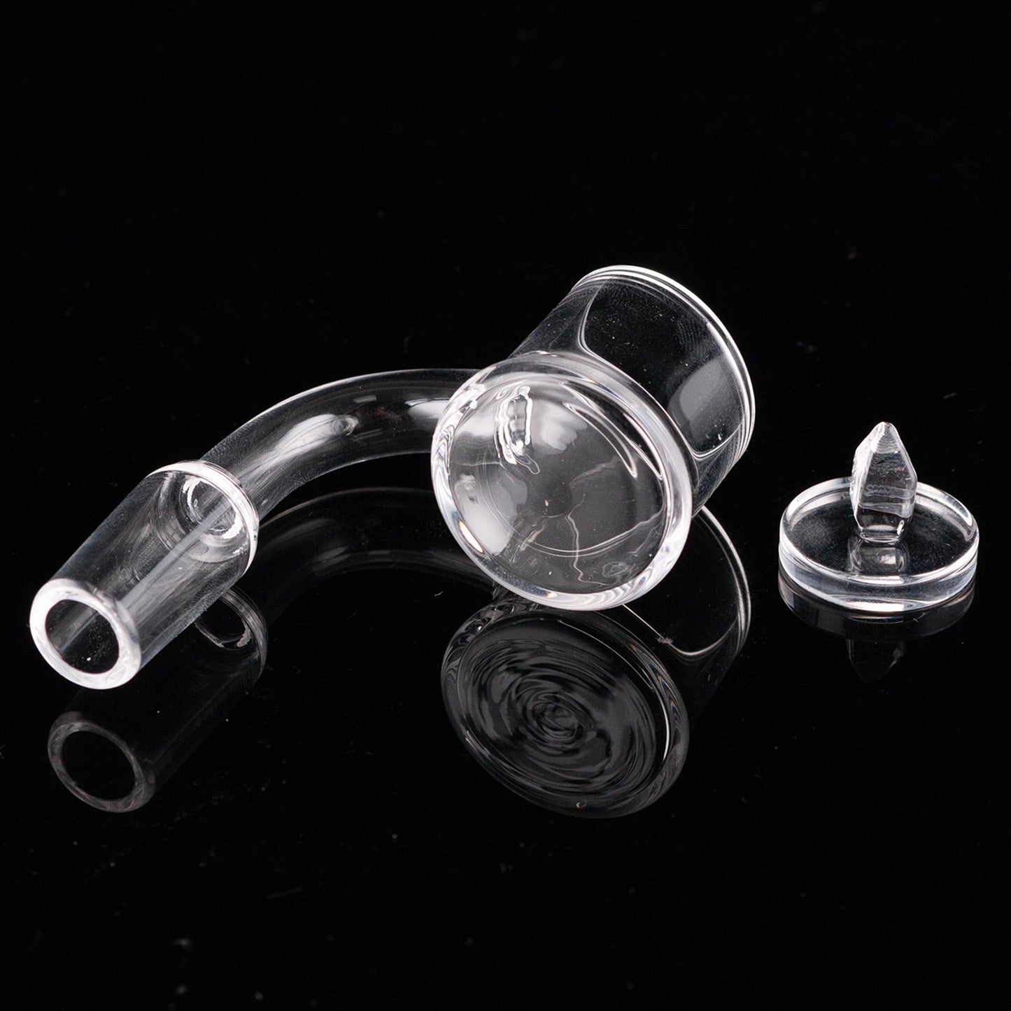 25mm Bevel Quartz Banger - 2mm Wall Clear Flat Edge D25383