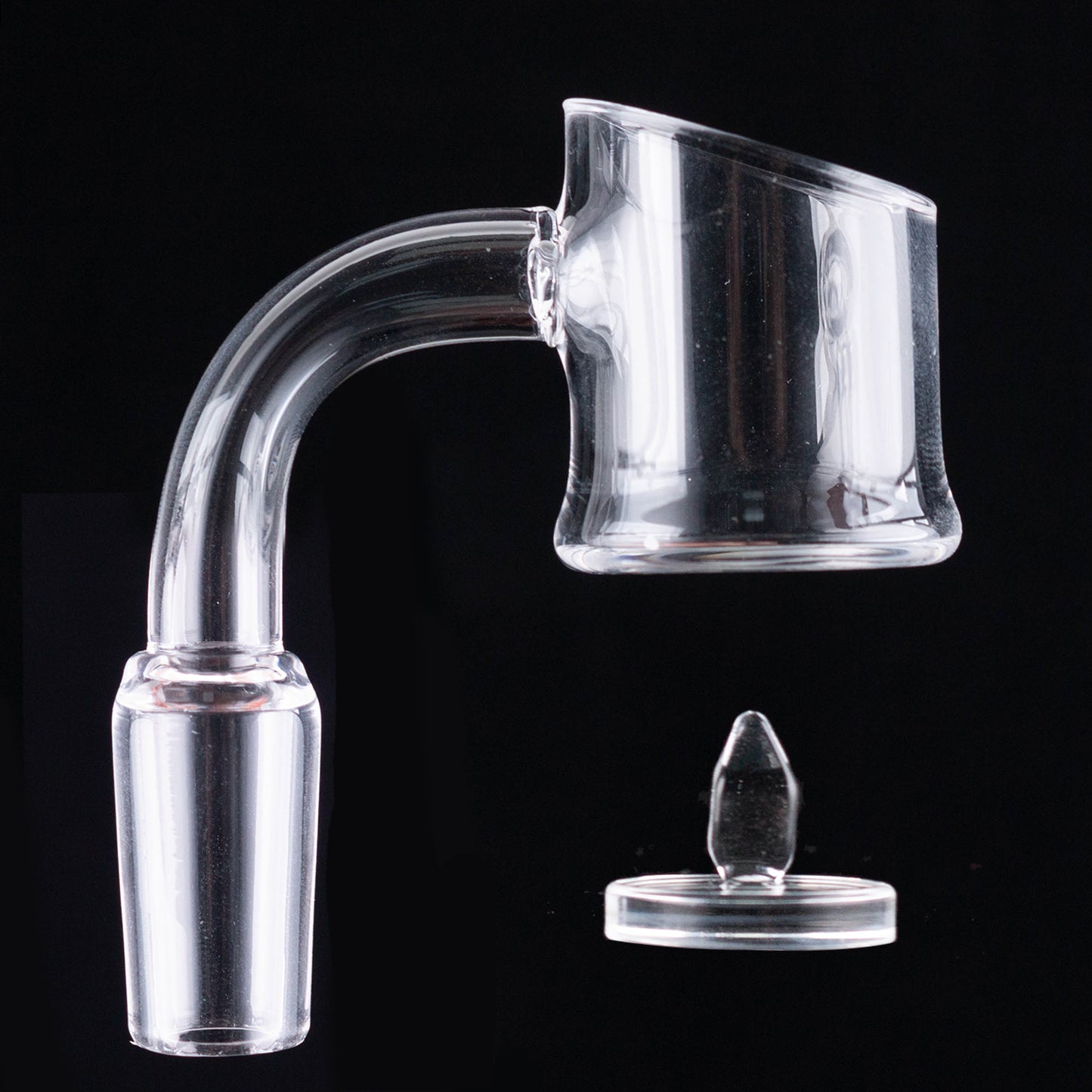 25mm Bevel Quartz Banger - 2mm Wall Clear Flat Edge D25383