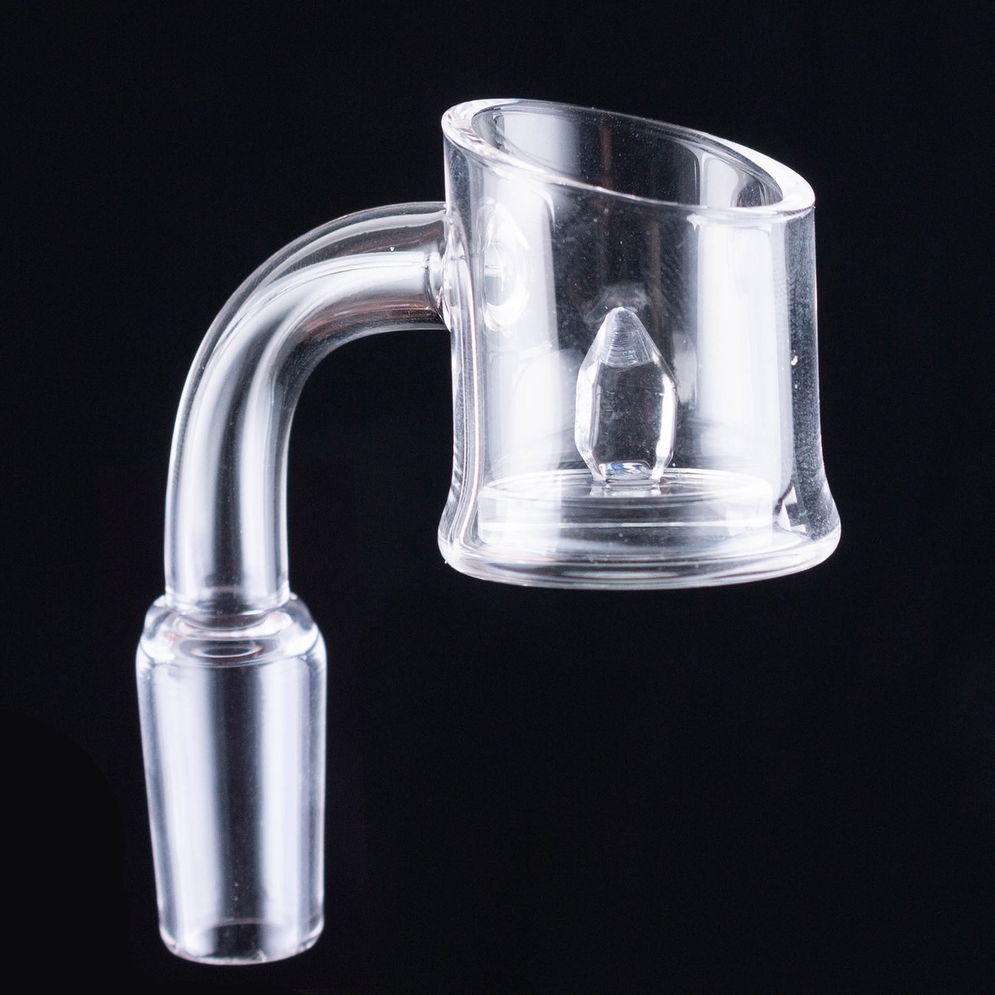 25mm Bevel Quartz Banger - 2mm Wall Clear Flat Edge D25383
