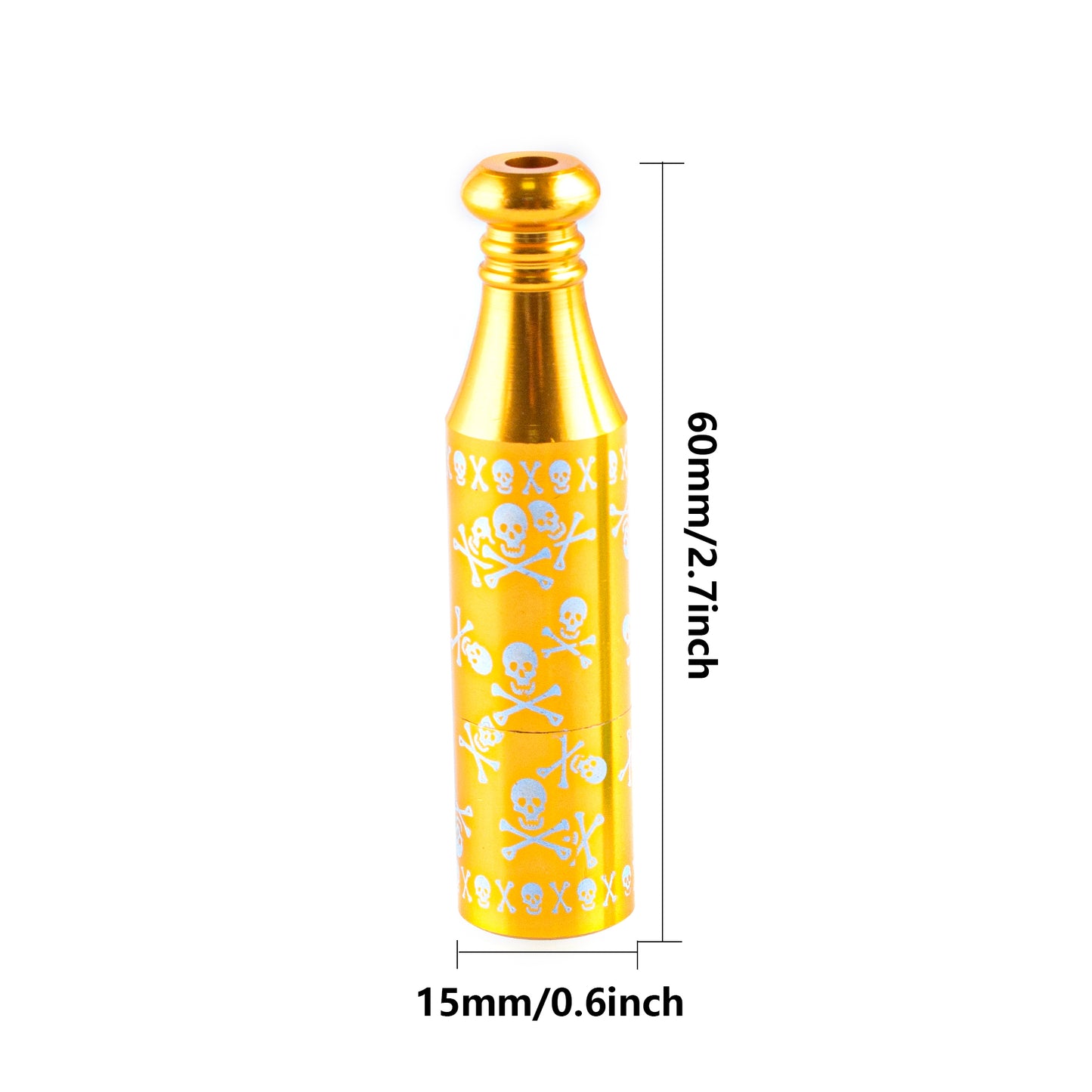 Skull Metal Tobacco Pipe - Hand Pipe YD4438