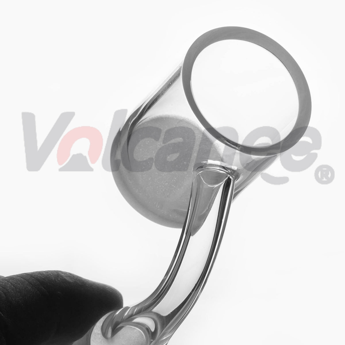 25mm White Bottom Quartz Banger - Frosted Beveled Joint D2505