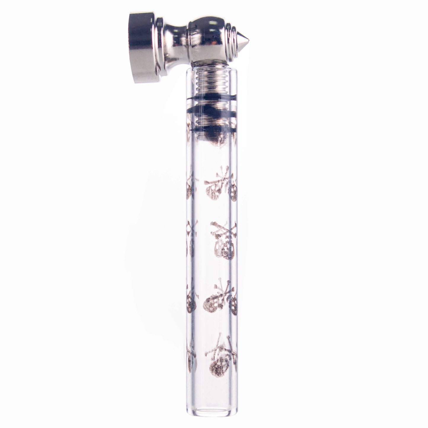 Skull Metal Tobacco Pipe - 95mm Hand Pipe YD4665（Random Color）