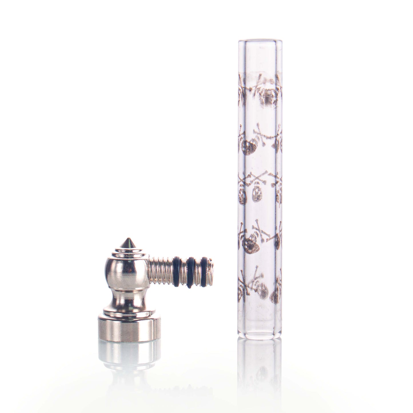 Skull Metal Tobacco Pipe - 95mm Hand Pipe YD4665（Random Color）
