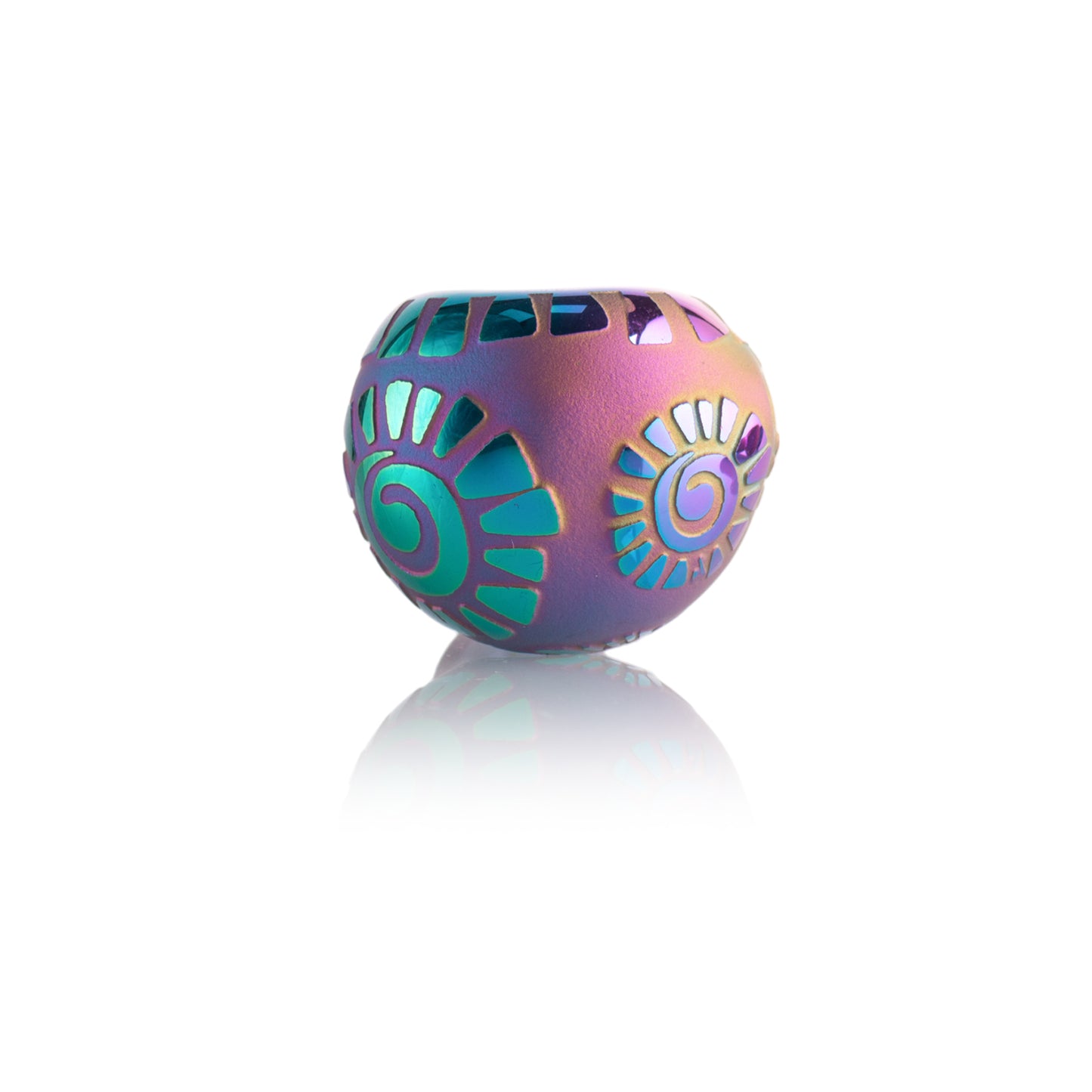 Electroplated Deep Frosted Glass Smoking Pipe YD3415（Random Color）