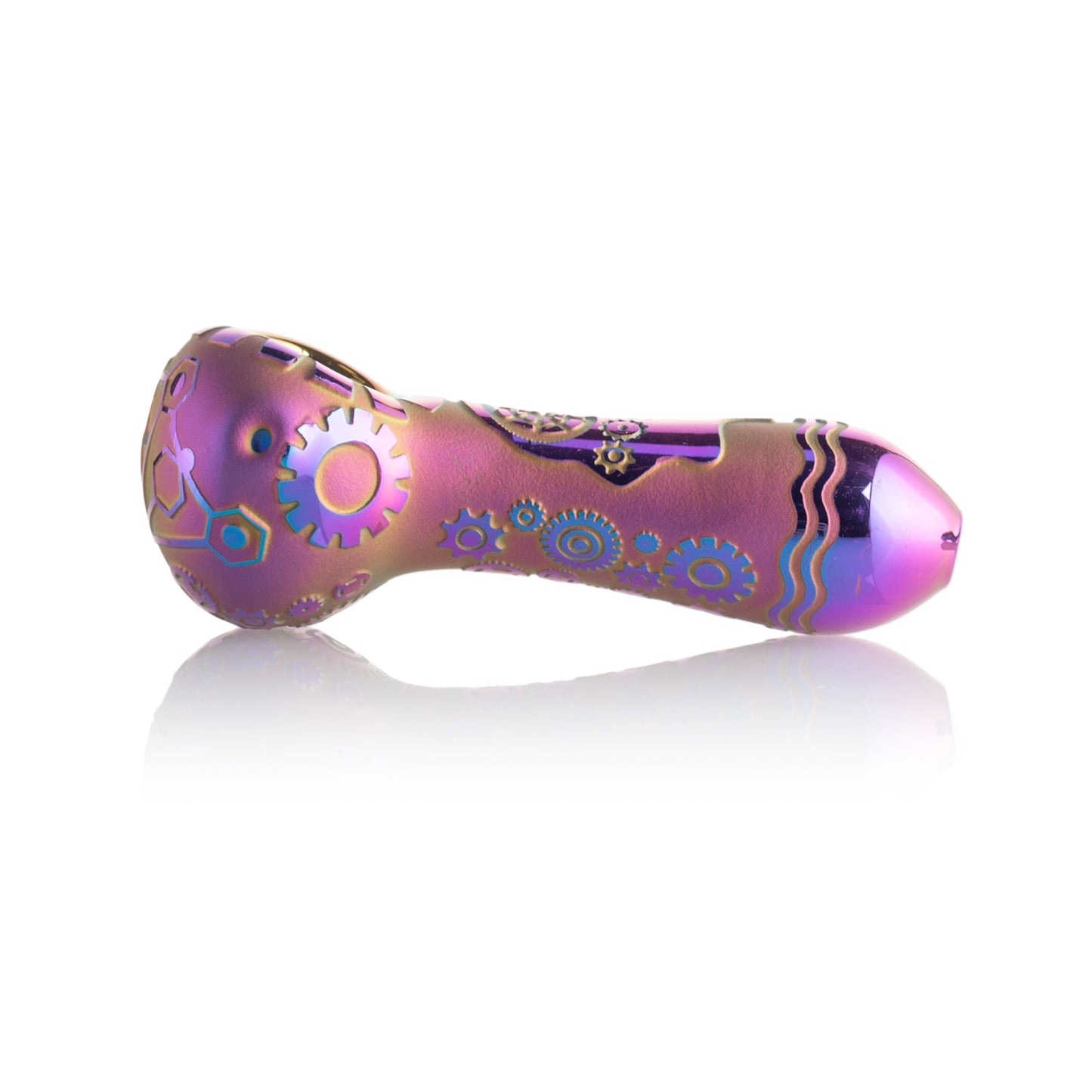 Electroplated Deep Frosted Glass Smoking Pipe YD3415（Random Color）