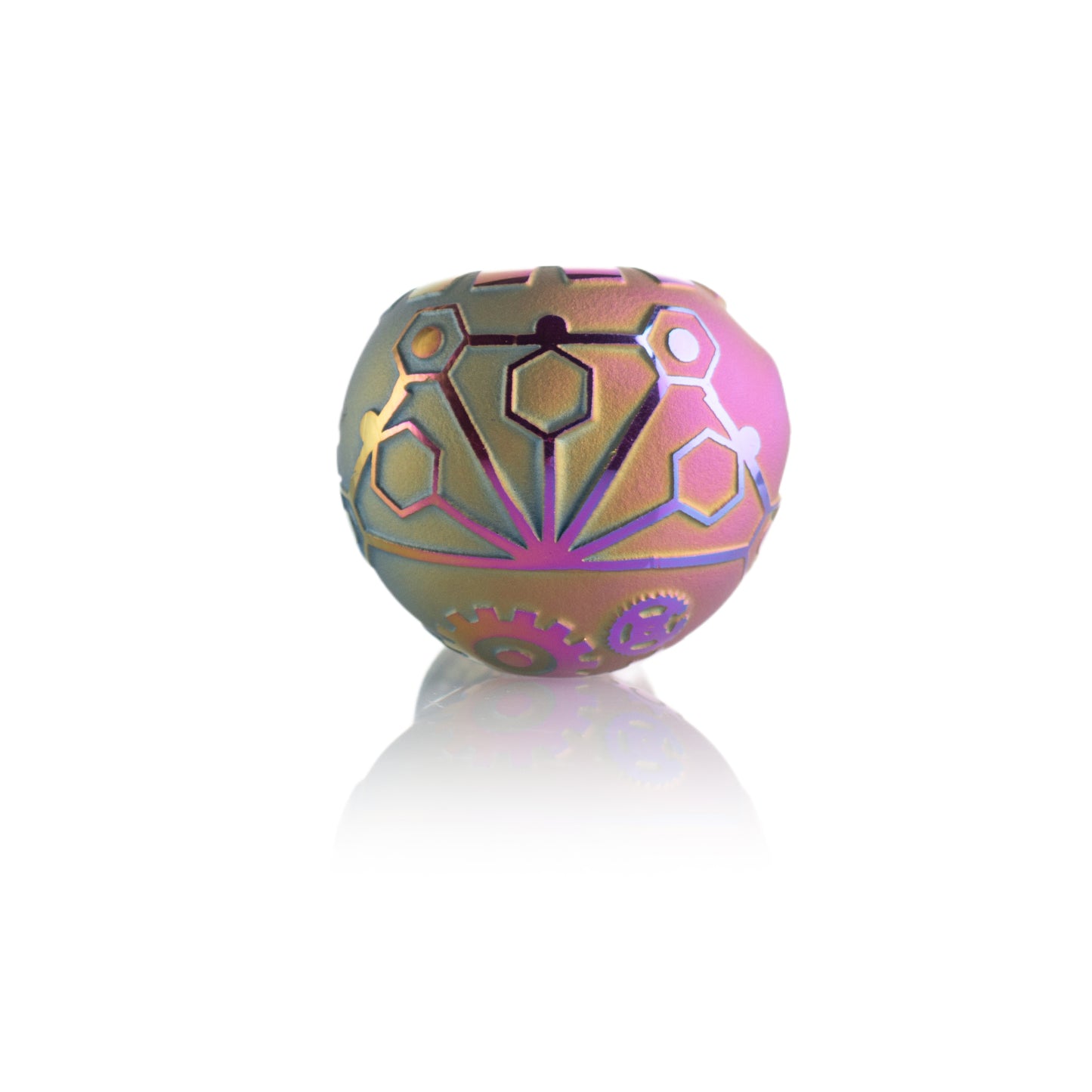Electroplated Deep Frosted Glass Smoking Pipe YD3415（Random Color）