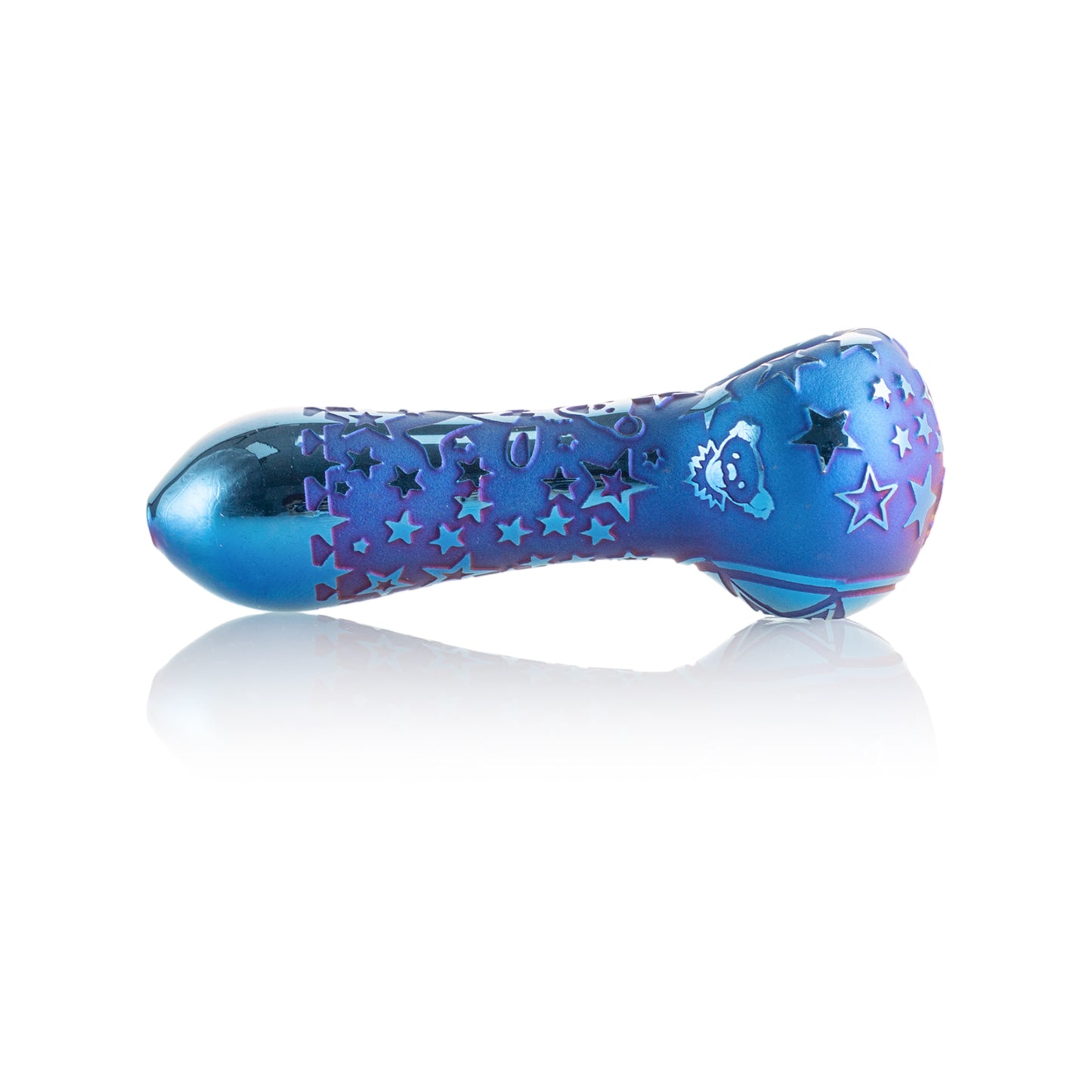 Electroplated Deep Frosted Glass Smoking Pipe YD3415（Random Color）