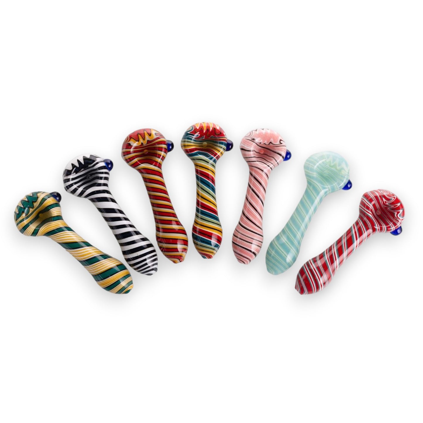Crackle Pattern Glass Smoking Pipe YD3761