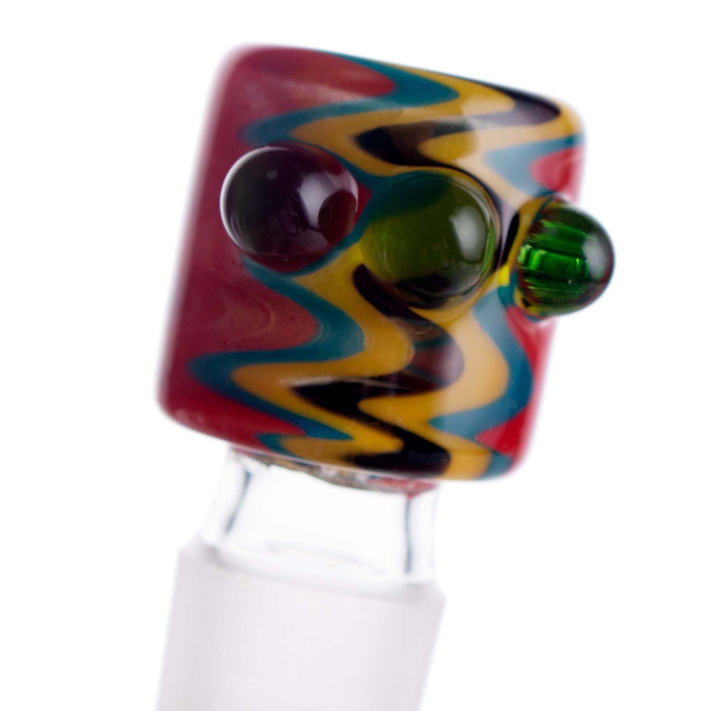 Colorful Glass Bowl Piece with Frosted Joint PT214