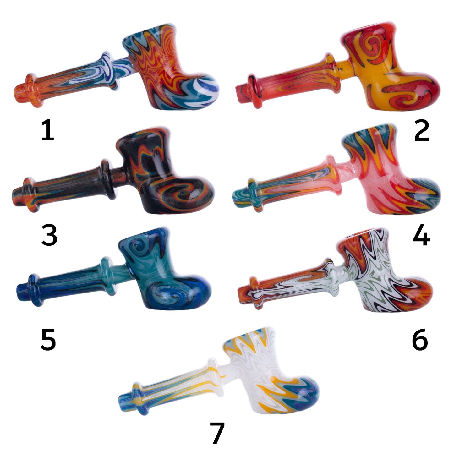 Patterned Glass Smoking Pipe YD3658（Random Color）