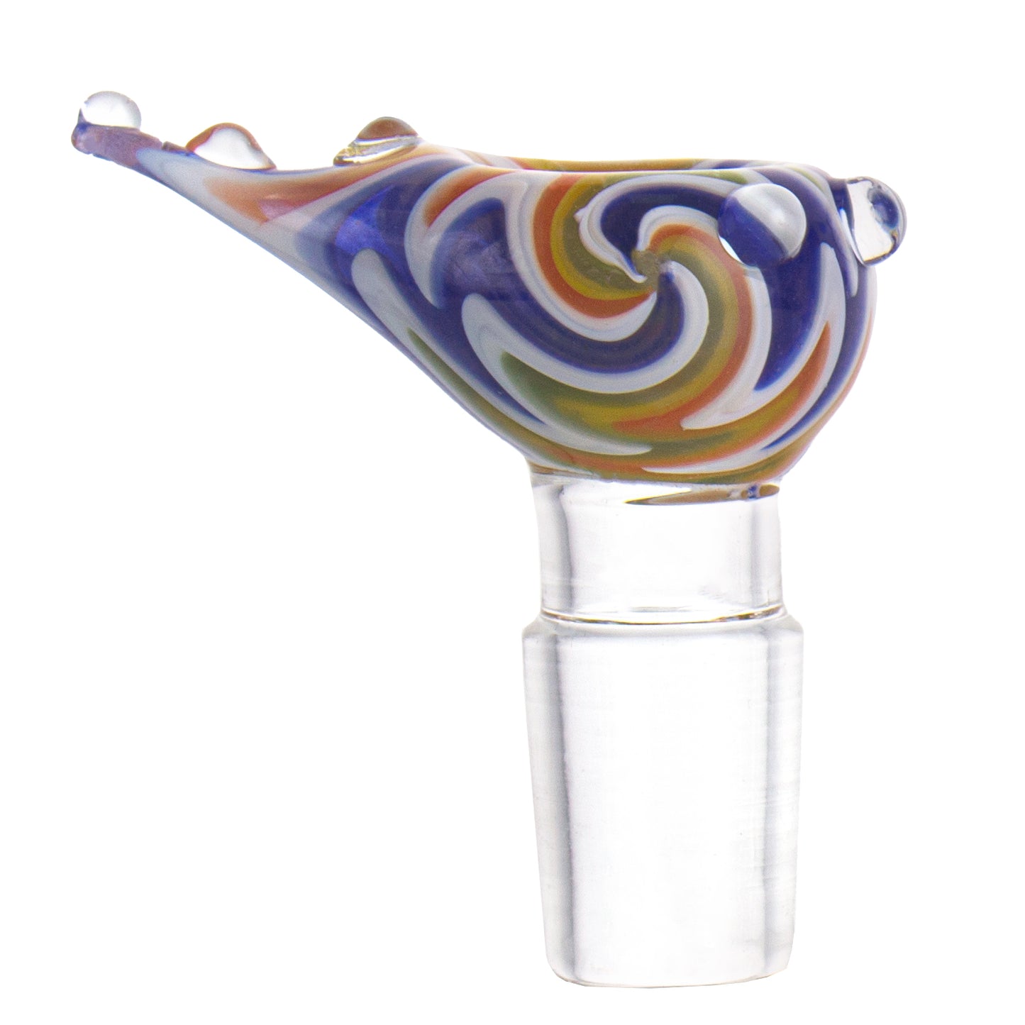 Long Neck Colorful Glass Bowl Piece PT304