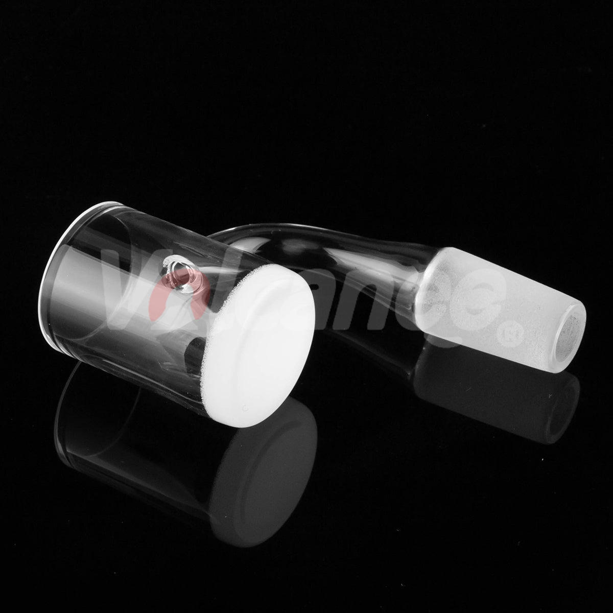 25mm White Bottom Quartz Banger - Frosted Beveled Joint D2505