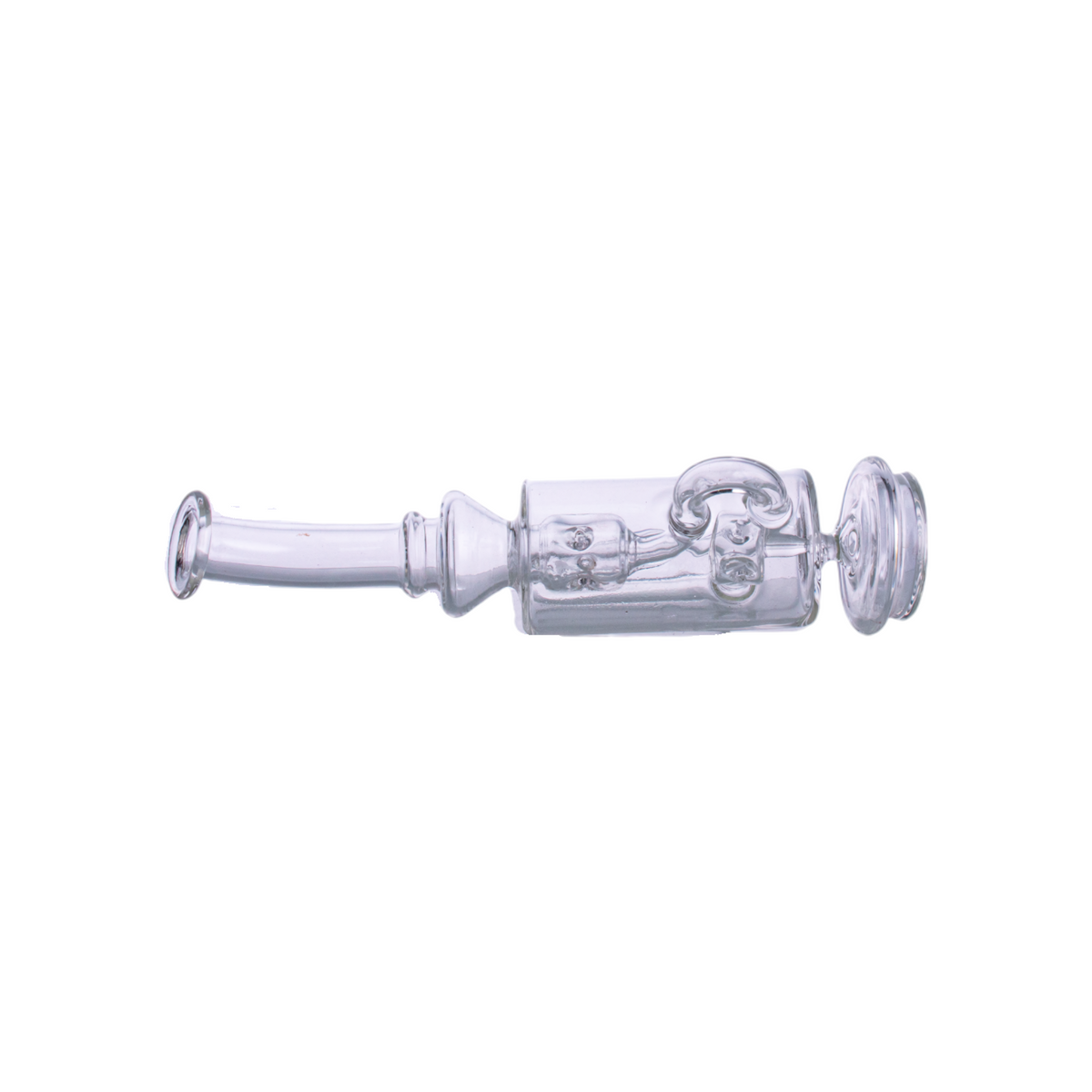 Multi-Color Handblown Glass Water Pipe with Silicone Handles,PF5121（Random Color）