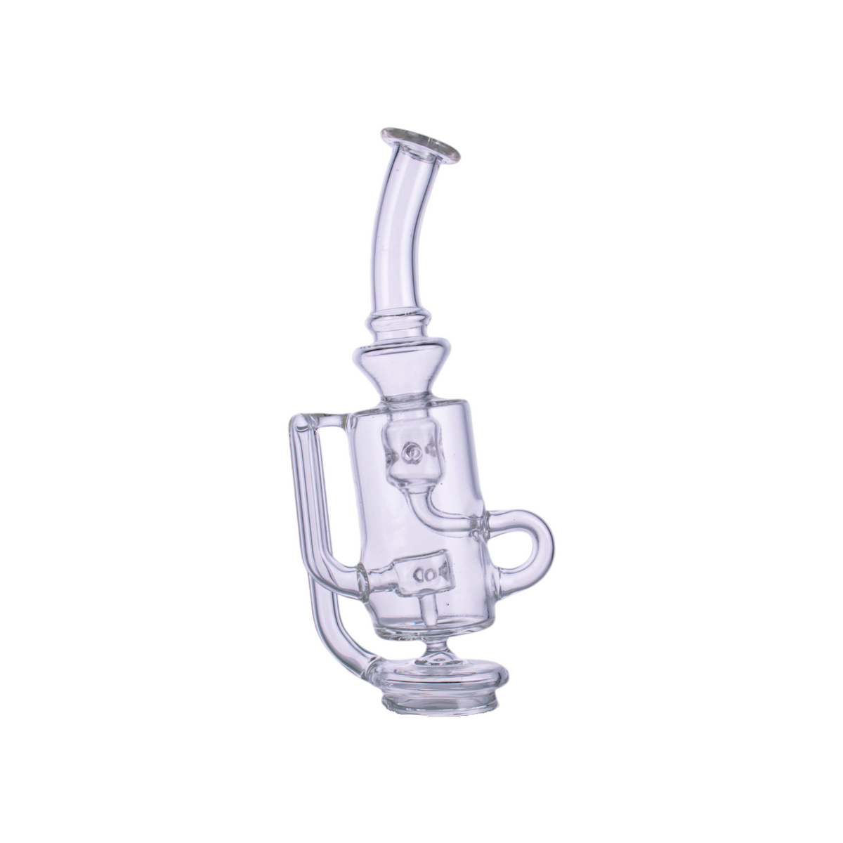 Multi-Color Handblown Glass Water Pipe with Silicone Handles,PF5121（Random Color）