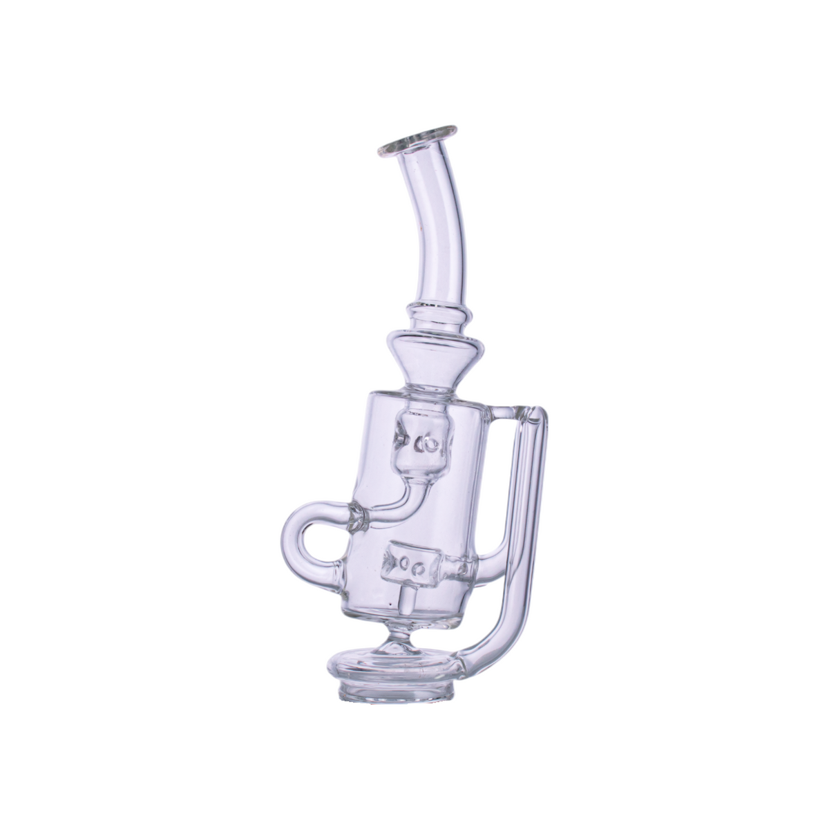 Multi-Color Handblown Glass Water Pipe with Silicone Handles,PF5121（Random Color）