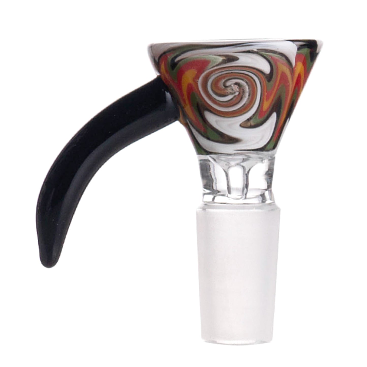 Single Horn Black Handle Glass Bowl Piece PT518