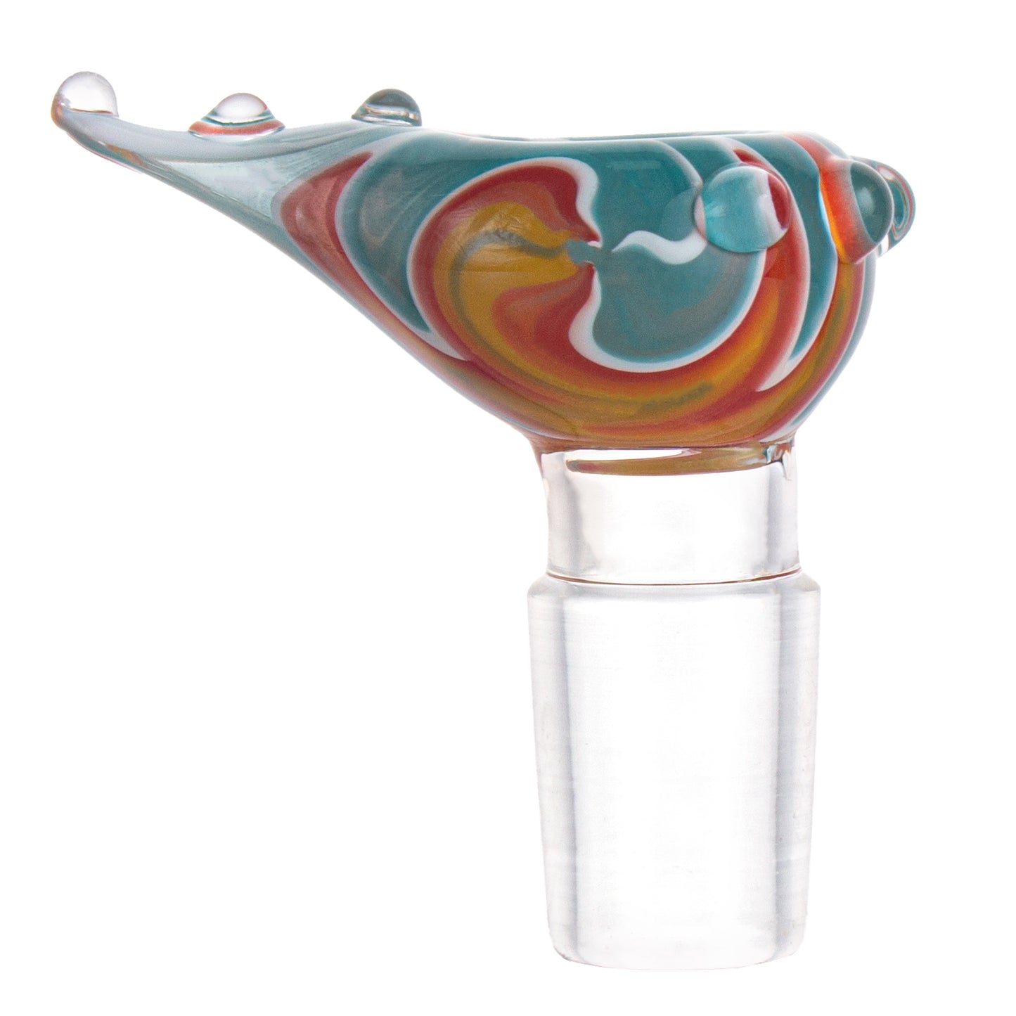 Long Neck Colorful Glass Bowl Piece PT304