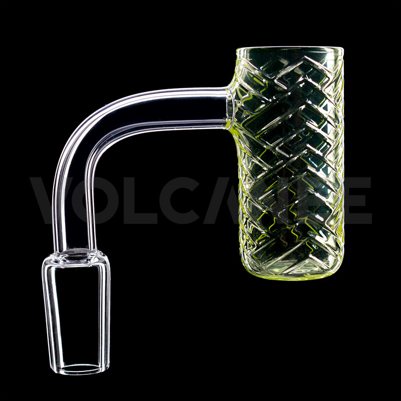 23.5mm Yellow Pattern Quartz Banger - 2mm Wall 56mm Height D201557