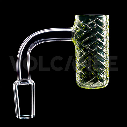 23.5mm Yellow Pattern Quartz Banger - 2mm Wall 56mm Height D201557