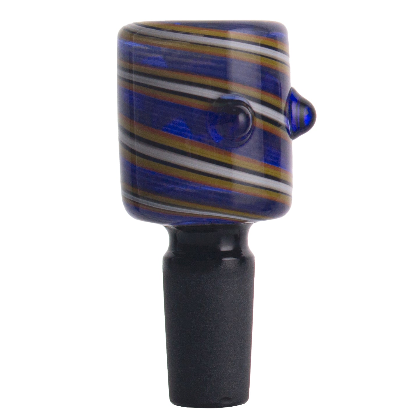 Striped Glass Bowl Piece with Black Joint PT154
