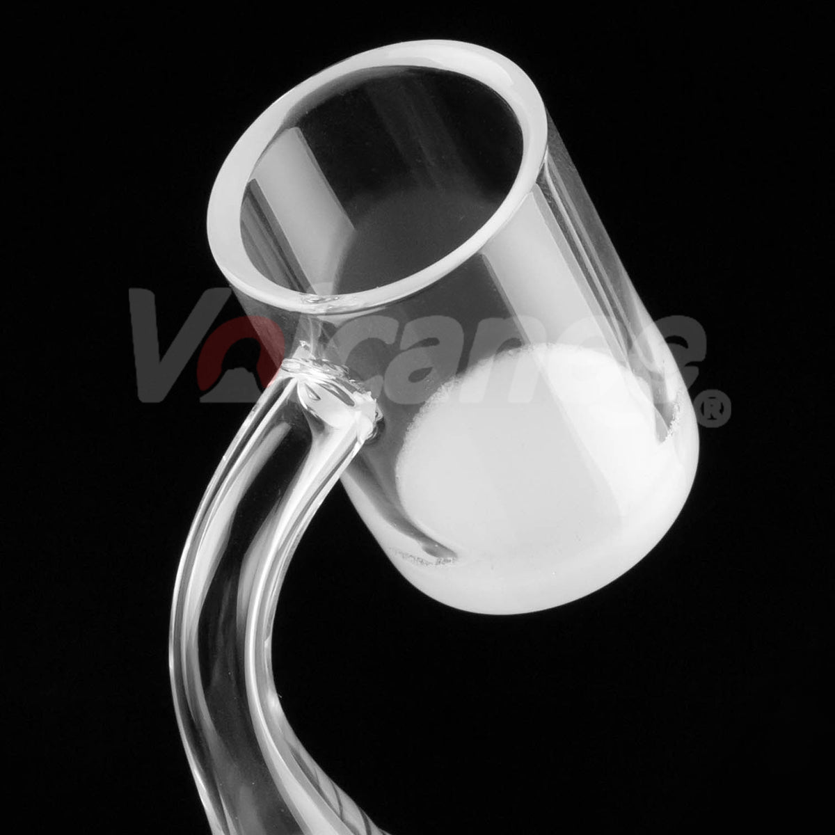 25mm White Bottom Quartz Banger - Frosted Beveled Joint D2505