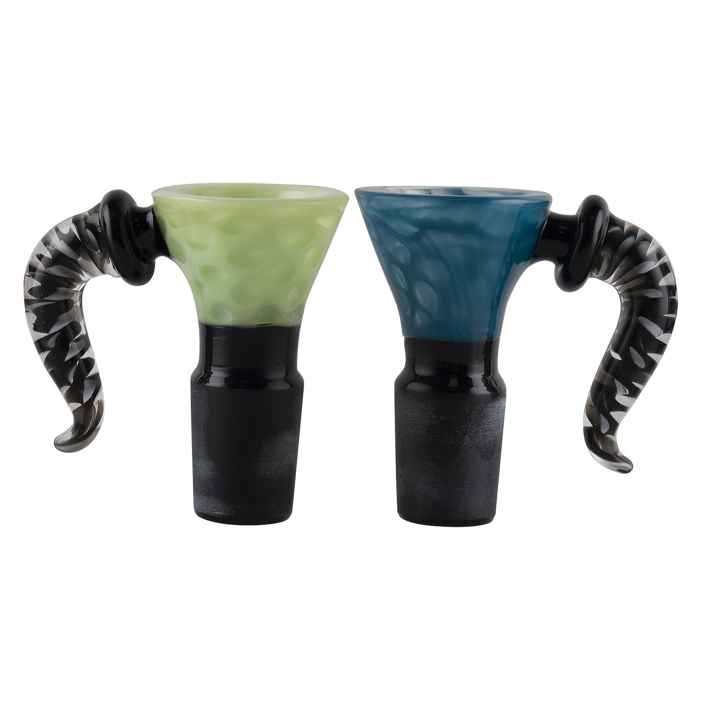 Horn Glass Bowl Piece with Colorful Handle PT246