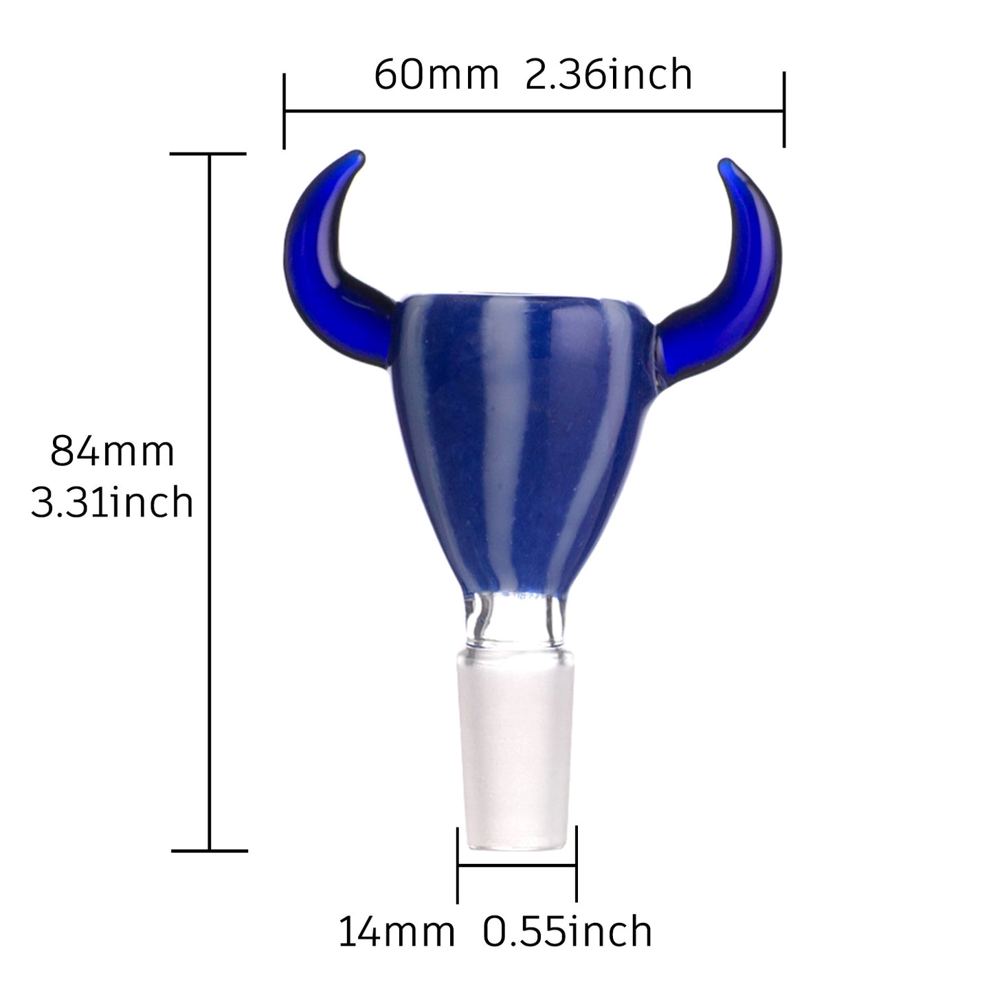 Bull Horn Glass Bowl Piece PT456