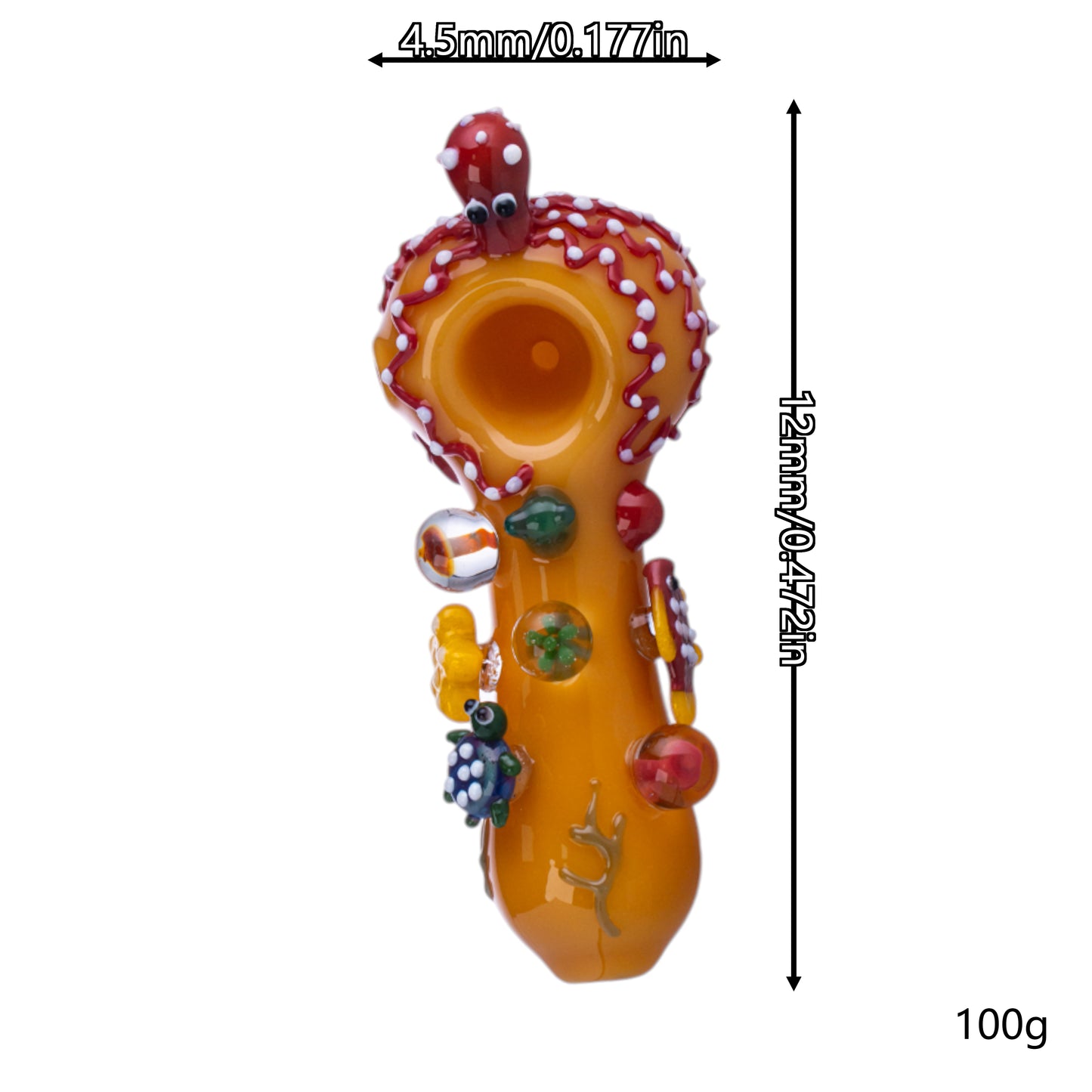 Handcrafted Glass Octopus Collectible, YD3629