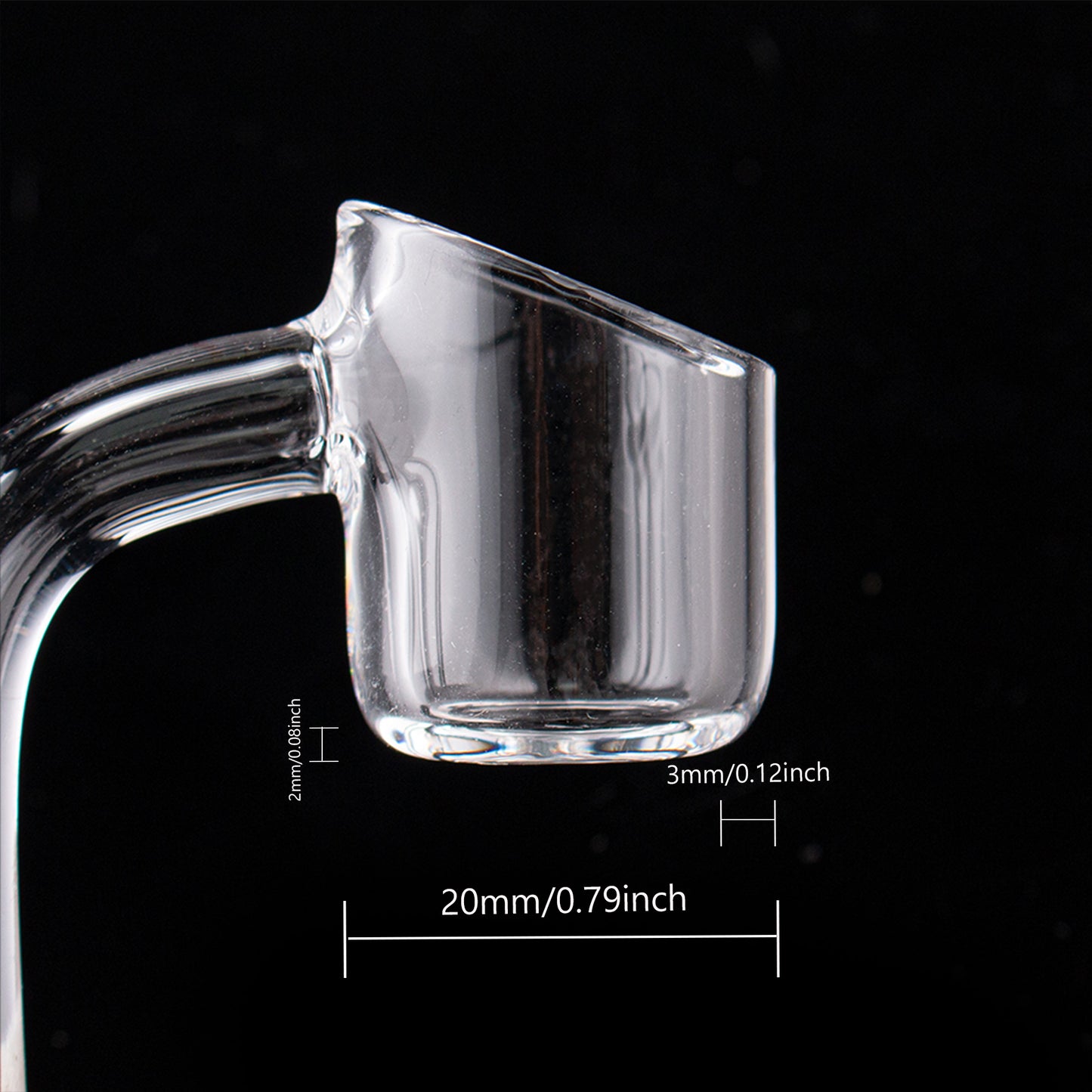 20mm Bevel Quartz Banger - 3mm Wall 2mm Bottom D201469