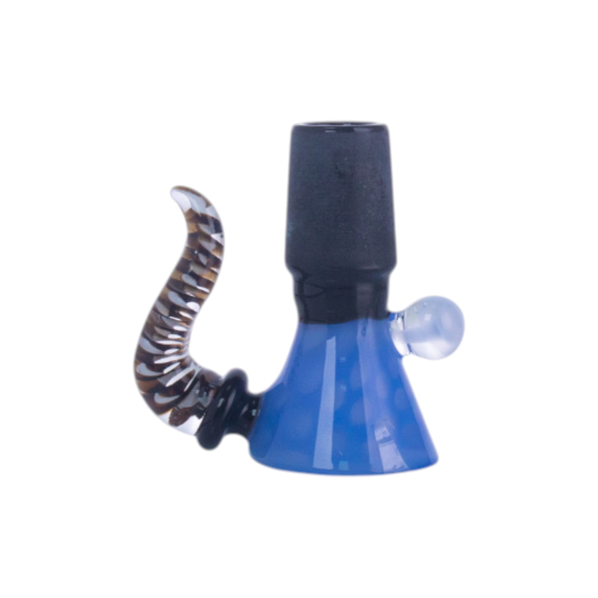 Unicorn Horn Glass Hookah Bowl, Black Joint, PT5523