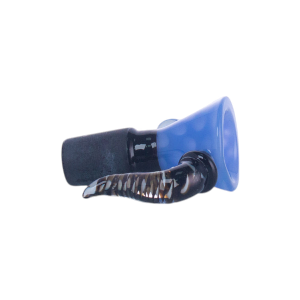 Unicorn Horn Glass Hookah Bowl, Black Joint, PT5523