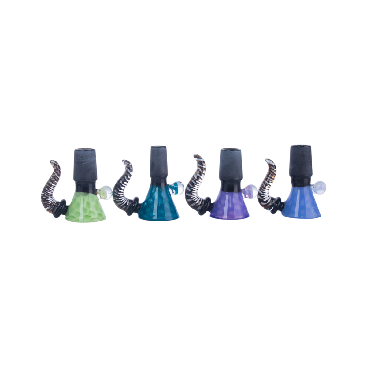Unicorn Horn Glass Hookah Bowl, Black Joint, PT5523
