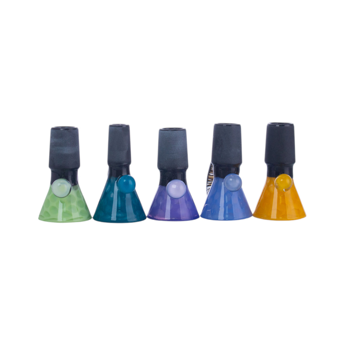 Unicorn Horn Glass Hookah Bowl, Black Joint, PT5523