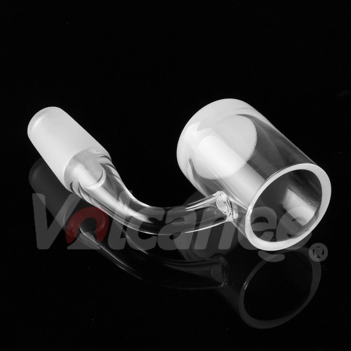 25mm White Bottom Quartz Banger - Frosted Beveled Joint D2505