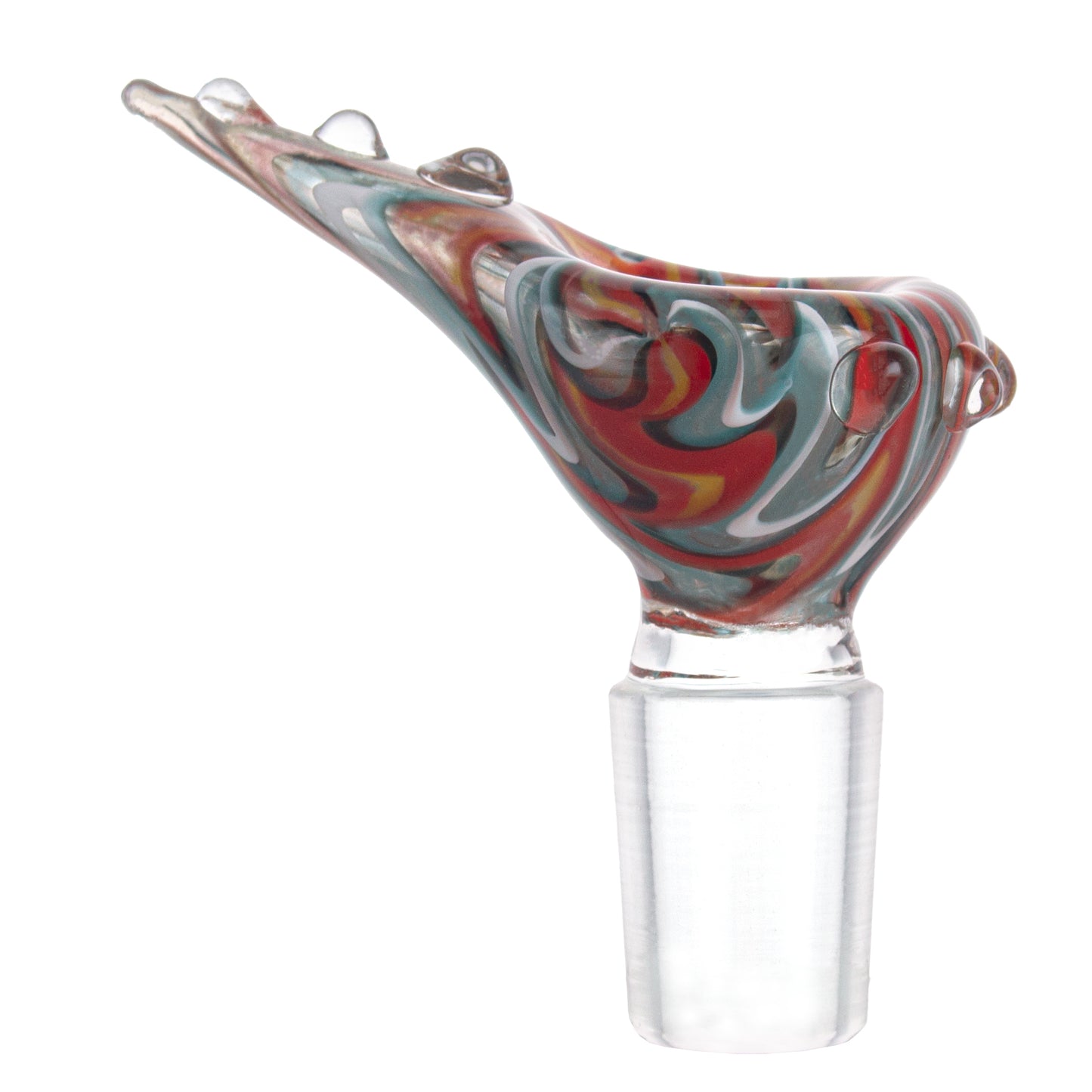 Long Neck Colorful Glass Bowl Piece PT304
