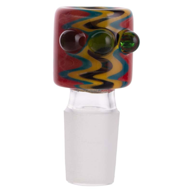 Colorful Glass Bowl Piece with Frosted Joint PT214