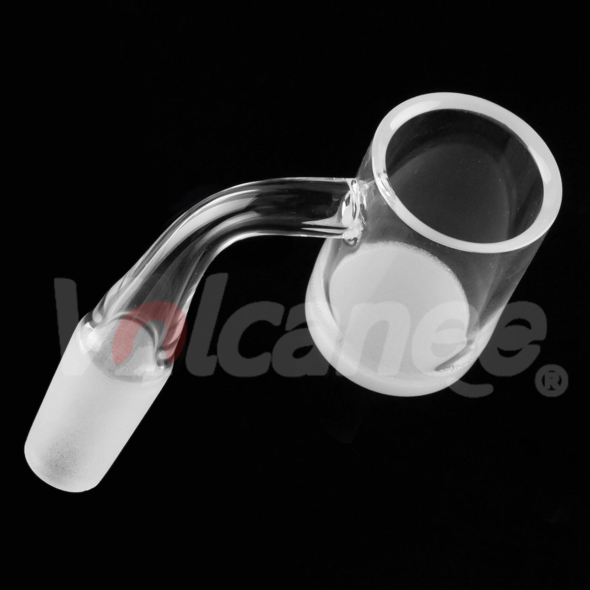25mm White Bottom Quartz Banger - Frosted Beveled Joint D2505