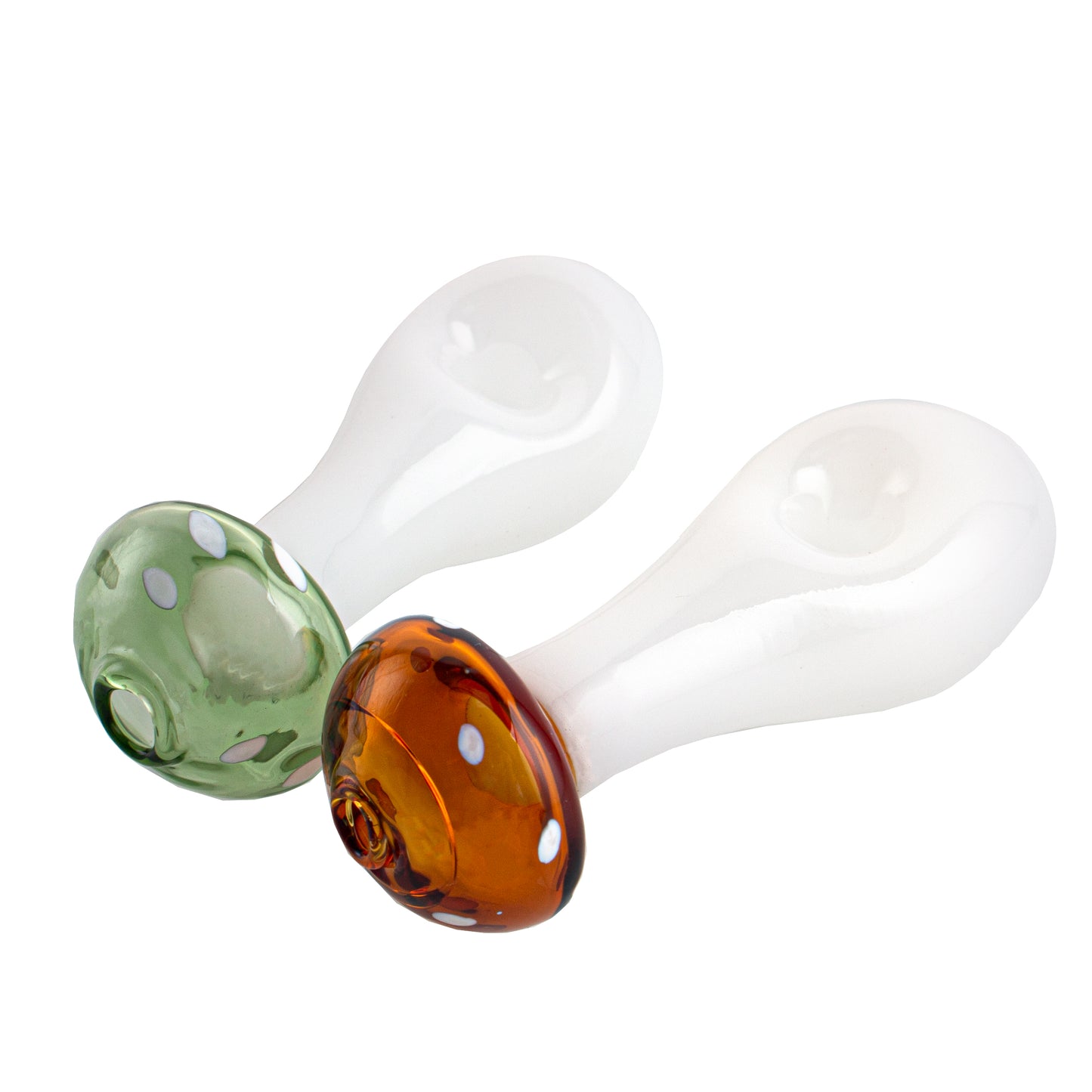Glass Mushroom Tobacco Pipe - 80mm Hand Pipe YD4843 （Random Color）