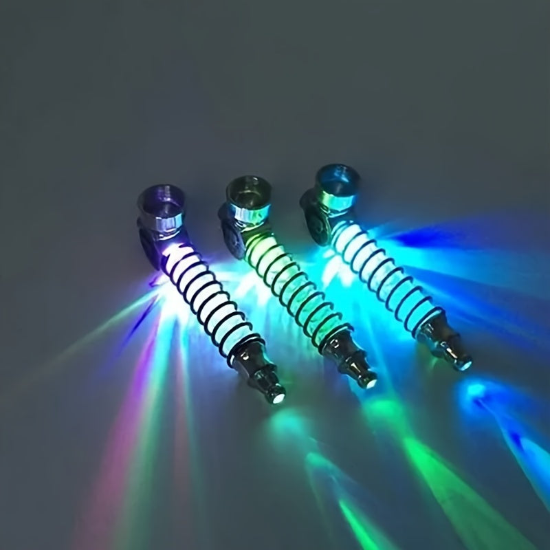 LED Metal Tobacco Pipe - 100mm Hand Pipe YD4508