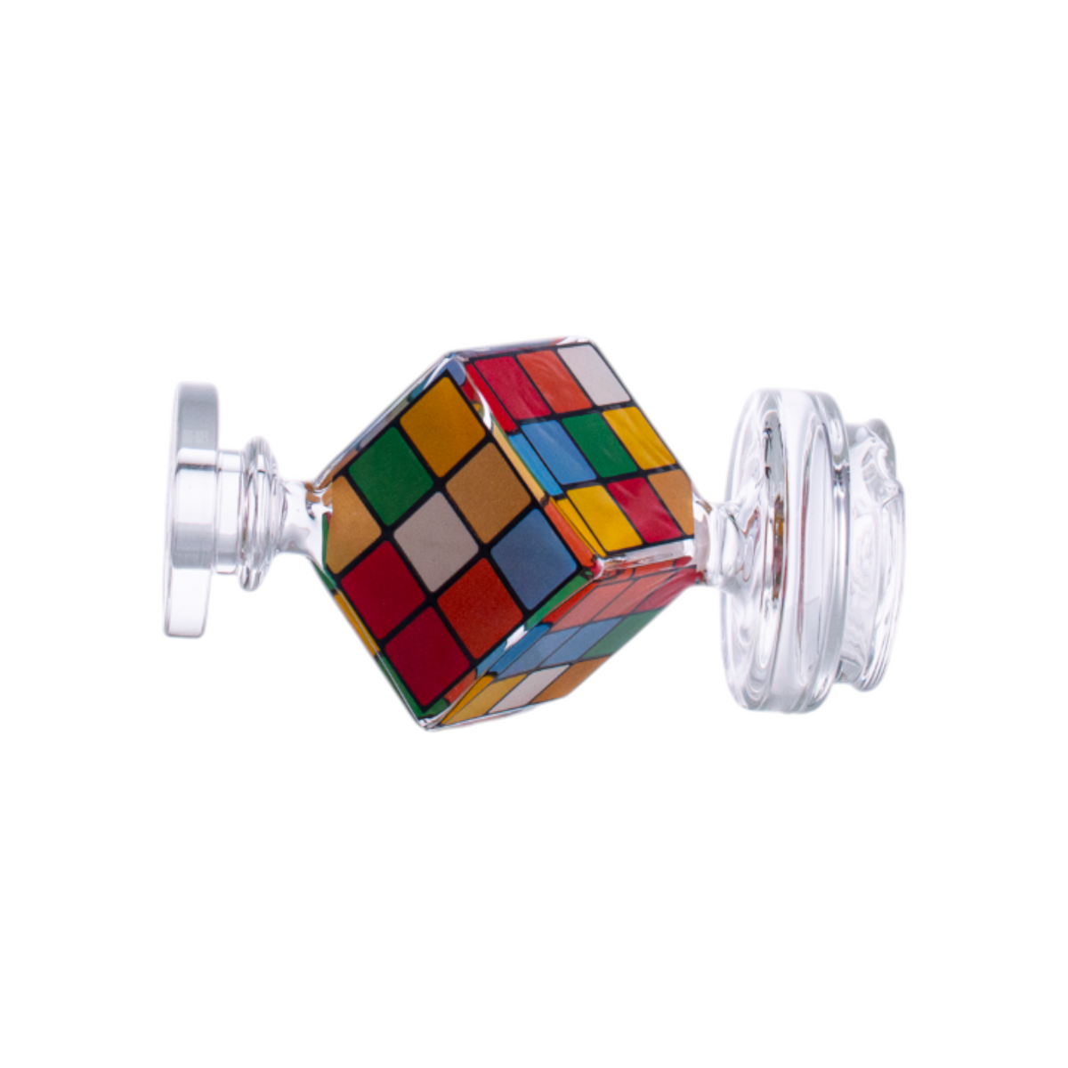 Cube-Shaped Glass Attachment, 100mm Height, 42.1mm Base, Clear, PF10292