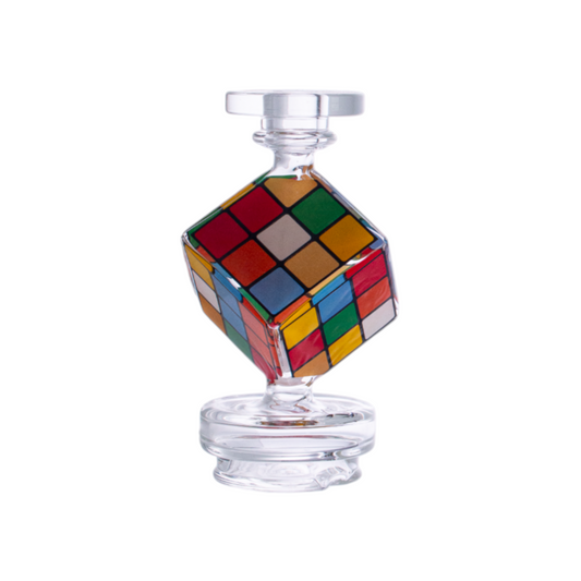 Cube-Shaped Glass Attachment, 100mm Height, 42.1mm Base, Clear, PF10292