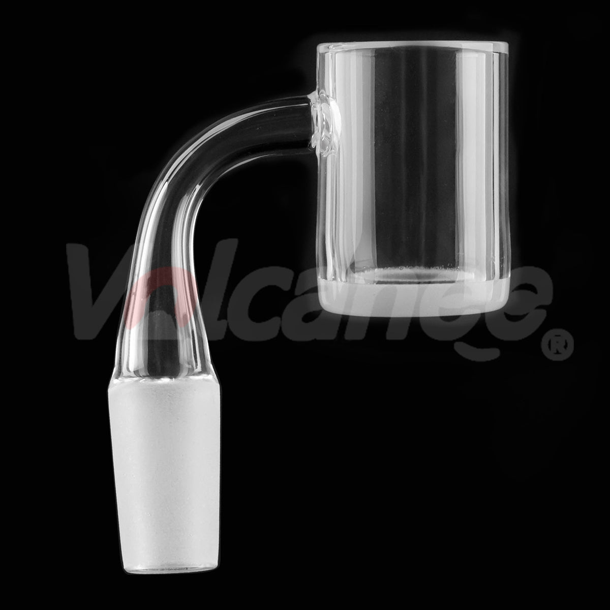 25mm White Bottom Quartz Banger - Frosted Beveled Joint D2505