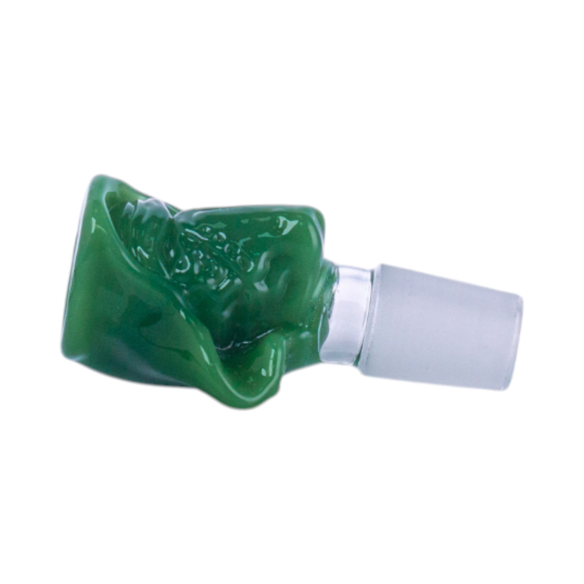 Textured Green Glass Shisha Bowl, PT5255