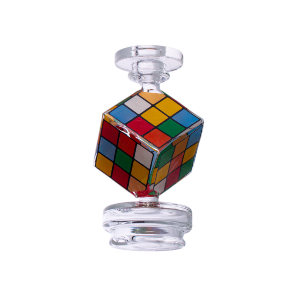 Cube-Shaped Glass Attachment, 100mm Height, 42.1mm Base, Clear, PF10292