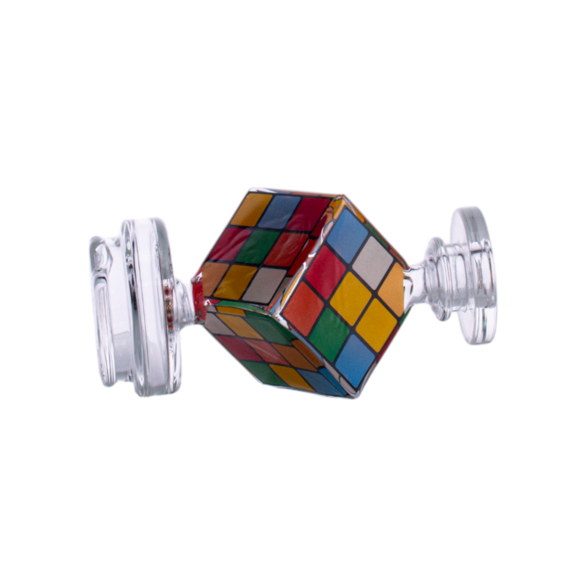 Cube-Shaped Glass Attachment, 100mm Height, 42.1mm Base, Clear, PF10292